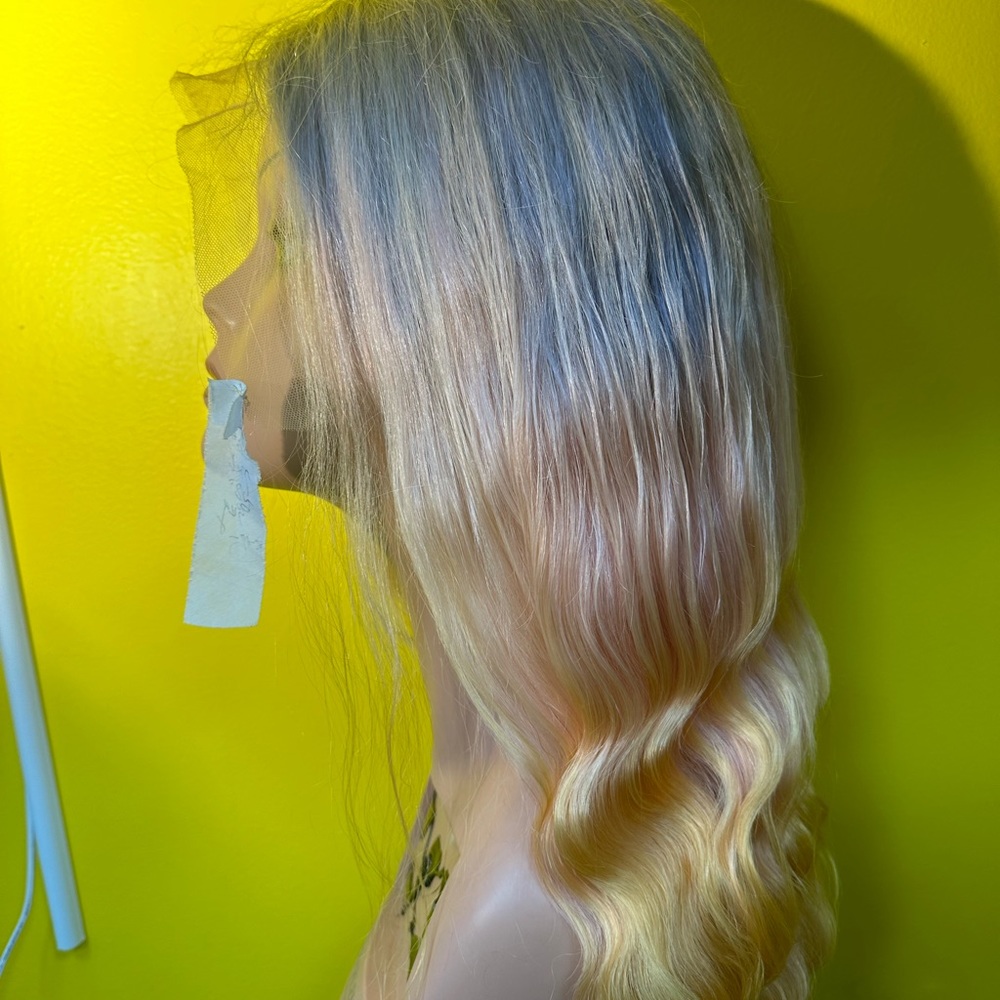 24. Inches mixed color high quality remy  wig